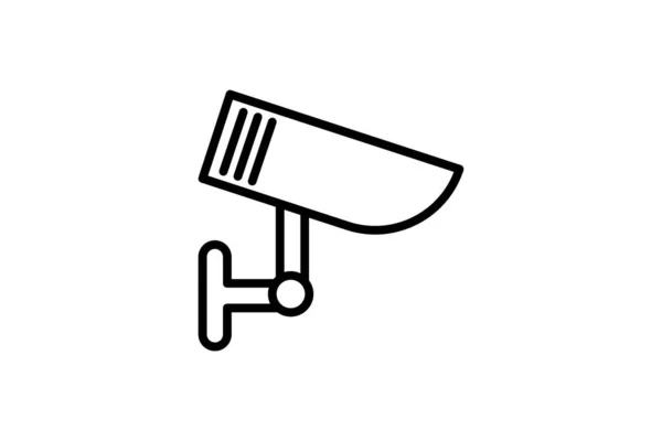 Icono de cámara CCTV. Signo lineal vectorial, símbolo, logotipo de CCTV Camera Security para el concepto móvil y el diseño web. Icono para el sitio web de la tienda de electrodomésticos, aparatos y electrónica. — Archivo Imágenes Vectoriales