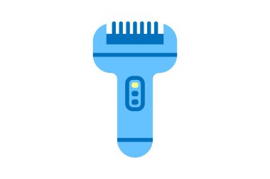 Epilatör simgesi. Vektör doğrusal işareti, sembol, taşınabilir konsept ve web tasarımı için epilatör logosu. Ev aletleri, aletler ve elektronik eşya mağazasının web sitesi için simge.