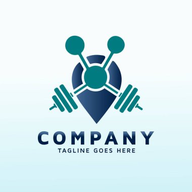 Hidrasyon Uzmanları fitness ikon vektör logo tasarımı