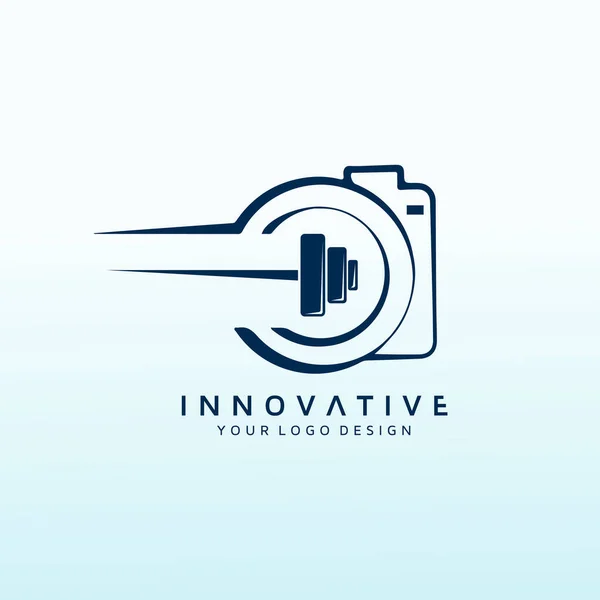 Дизайн Логотипа Media Photography — стоковый вектор