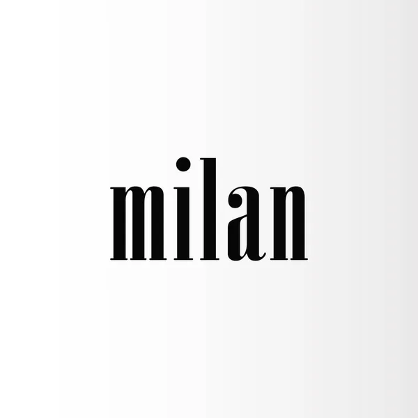 Milan Sözcüğü Vektör Logo Tasarımı Şablonu — Stok Vektör