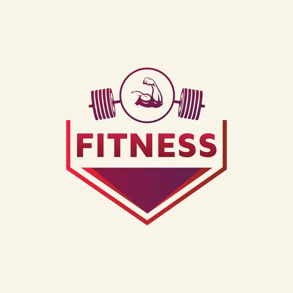 Design Logotipo Fitness Palavra Com Ícone Haltere Novo Melhor Saúde — Vetor de Stock