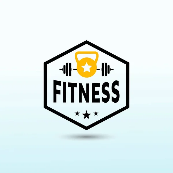 Dynamic Logo Personal Training Dumbbell Icon Virtual Crossfit Fitness Vector — Stock Vector