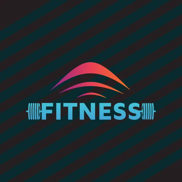 Muscle Therapy Athletic Fitness Brand Dumbbell Icon Virtual Crossfit Fitness — Stock Vector