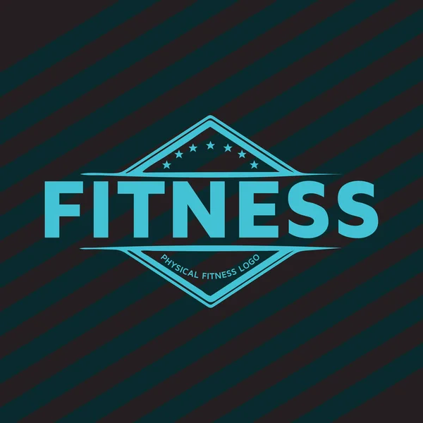 Logo Der Gesundheits Und Fitnessmarke Mit Kurzhantelsymbol Virtuelle Crossfit Und — Stockvektor