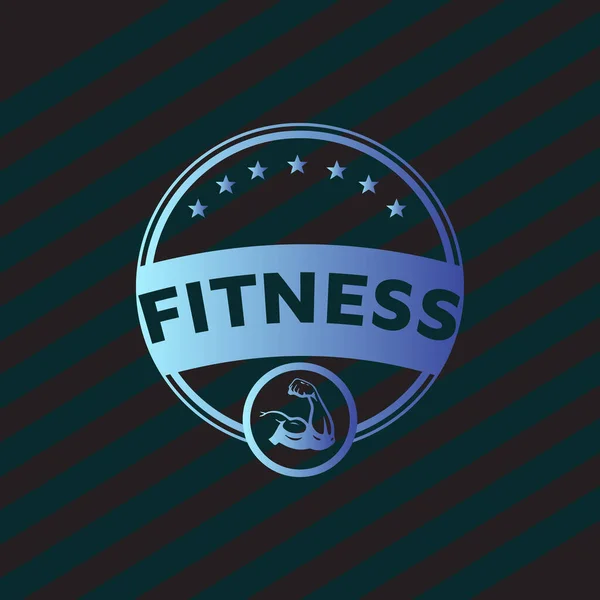 Sportgeräte Vektor Abbildung Fitness Gym Logo — Stockvektor