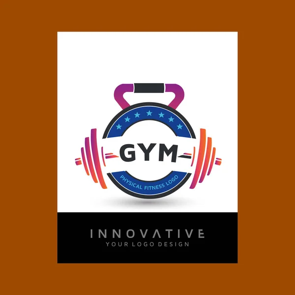 Γυμναστήριο Και Γυμναστήριο Σχεδιασμός Λογότυπο Κέντρο Μοντέρνο Πρότυπο Σχεδιασμού Λογότυπου — Διανυσματικό Αρχείο