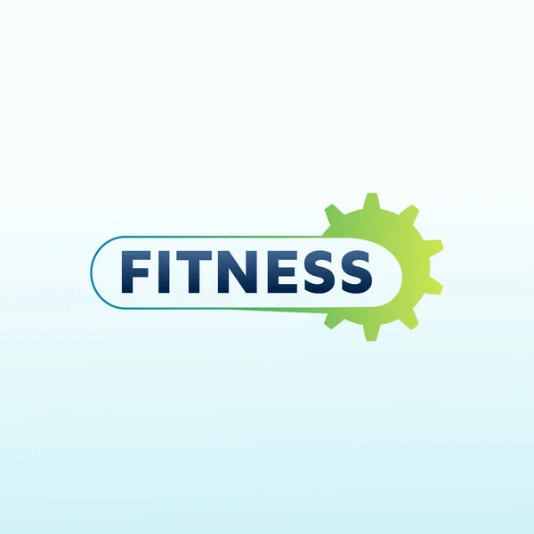 Fitness Logo Design Dumbbell Icon Vector Logo Design Template — Stock Vector