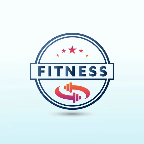 Fitness Gym Fitness Logo Design Hantelikon Vector Logo Design Mall — Stock vektor