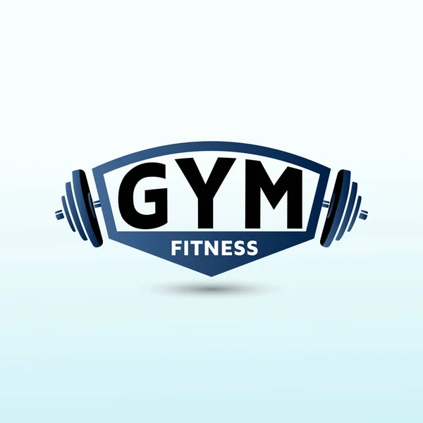 Entrenamiento Personal Nutrición Diseño Del Logotipo Fitness Icono Mancuerna Vector — Vector de stock