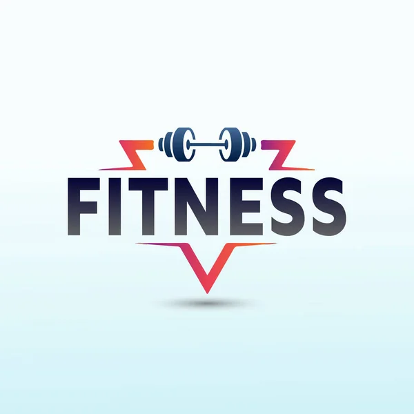 Treinamento Pessoal Focado Saúde Design Logotipo Fitness Ícone Halteres Modelo —  Vetores de Stock