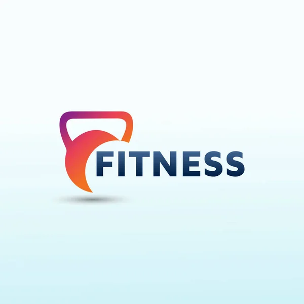 Entrenamiento Personal Nutrición Diseño Del Logotipo Fitness Icono Mancuerna Vector — Archivo Imágenes Vectoriales