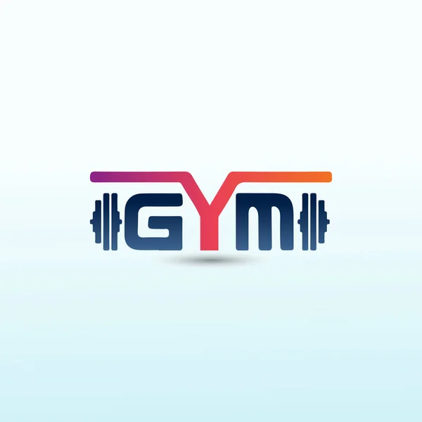 Modelo Design Logotipo Gym Fitness Design Vector — Vetor de Stock