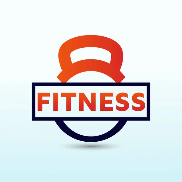 Vektör Şablonu Geçiş Logosu Fitness Logosu Dumbbell Simgesi Jimnastik Salonu — Stok Vektör