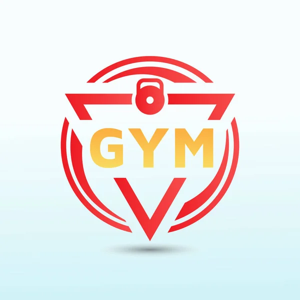 Jimnastik Vektör Şablonu Logosu Fitness Logosu Dumbbell Simgesi Jimnastik Salonu — Stok Vektör