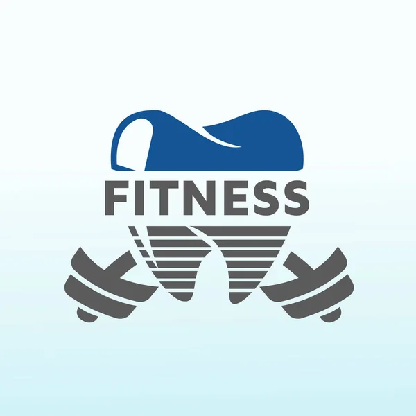 Dental Fitness Logo Stock Wektor Ilustracja Siłownia Logo Wektor Sztuki — Wektor stockowy