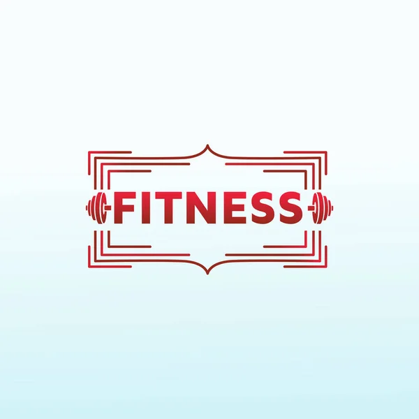 字母健身向量标识 哑铃向量图标 Fitness Logo Stock向量说明 Gym Logo向量艺术和图形 — 图库矢量图片