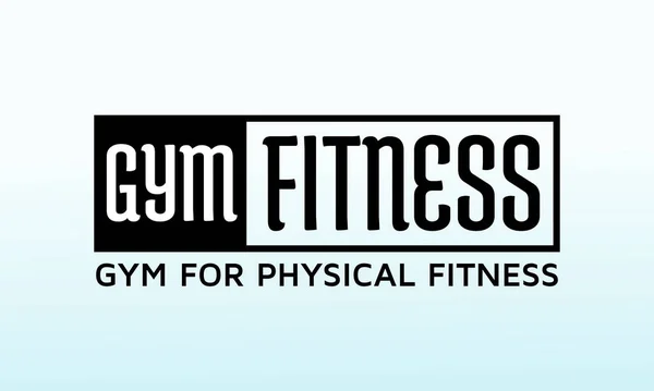 Siyah Beyaz Vektör Fitness Logosu Dambıl Simgesi Fitness Logosu Vektör — Stok Vektör