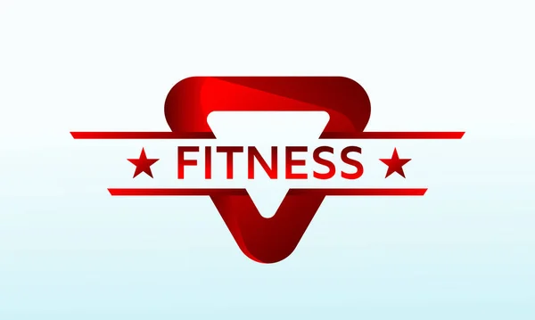 Buchstabe Fitnessstudio Und Vektor Fitness Logo Design Kurzhantelsymbol Fitness Logo — Stockvektor