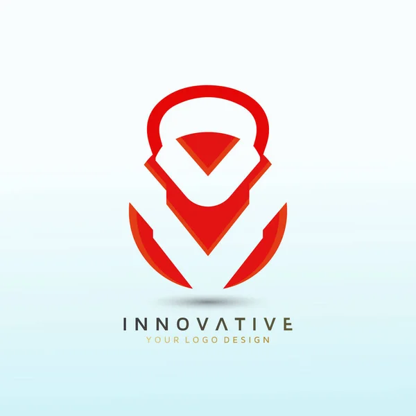 Lettre Design Logo Gymnase Vecteur Forme Physique Icône Haltère Illustration — Image vectorielle
