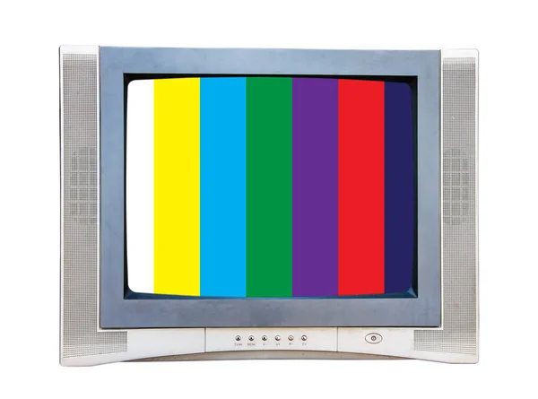 Κλασικό Vintage Ρετρό Στυλ Παλιά Τηλεόραση Οθόνη Δοκιμής Παλιά Χάλκινη — Φωτογραφία Αρχείου