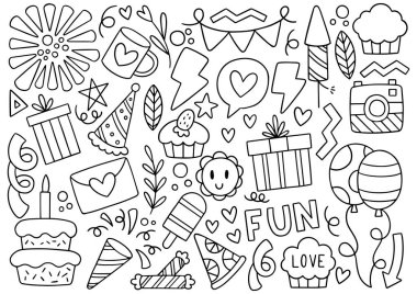 0127 el çizimi parti karalaması Mutlu yıllar