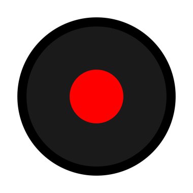 siyah kırmızı kayıt düğmesi