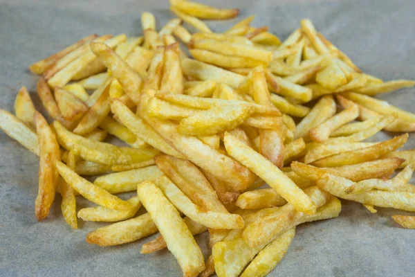 Pile Frites Fraîches Dans Plat — Photo