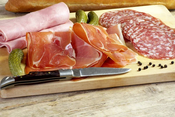 Assortimento Salumi Tagliere — Foto Stock