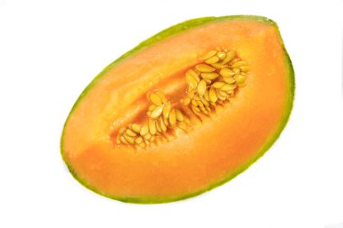 Beyaz arkaplanda kavun.