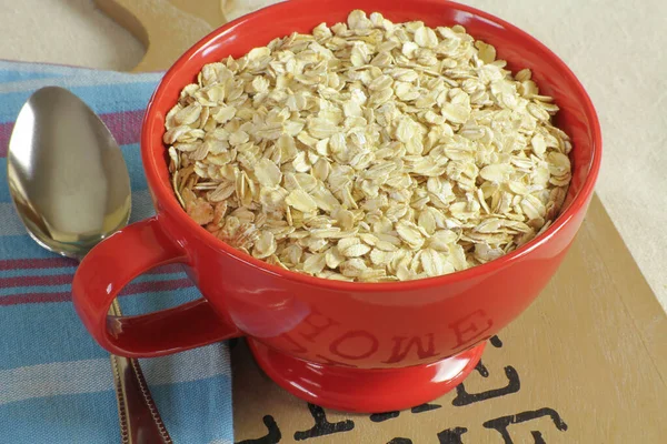 Red Bowl Cereal — Stock Photo, Image