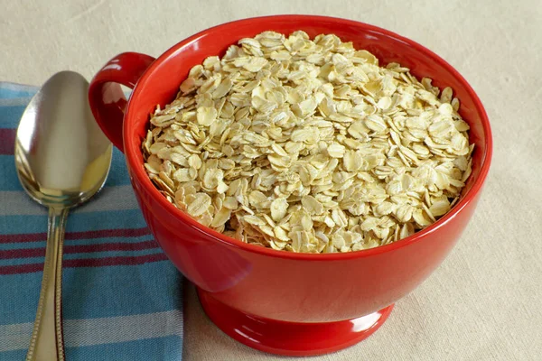 Red Bowl Cereal — Stock Photo, Image