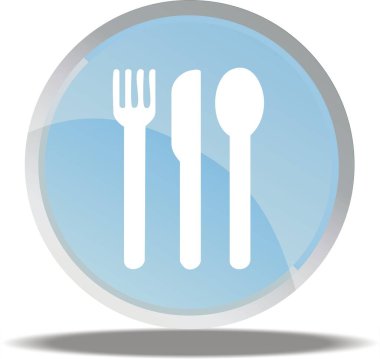 Restoran ikonu, çatal, bıçak, kaşık
