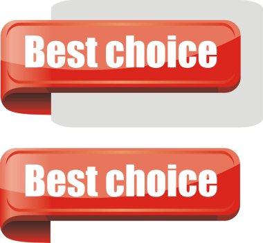 En iyi seçili kırmızı düğmelerin vektör illüstrasyonu