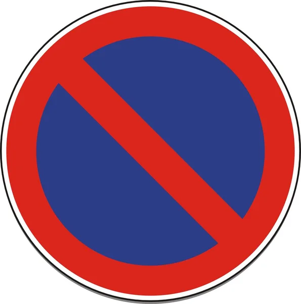 Señal Tráfico Carretera Prohibida Ilustración Vectorial — Vector de stock