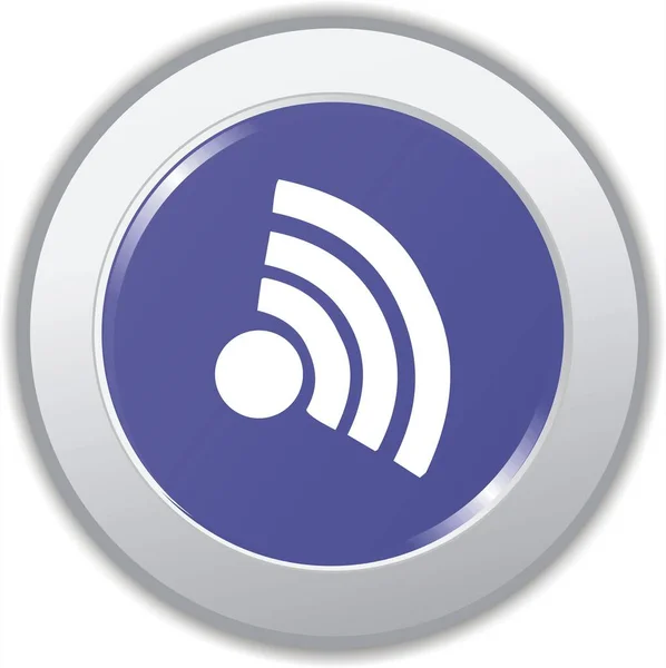 wifi icon, button, pictogram with rss symbol