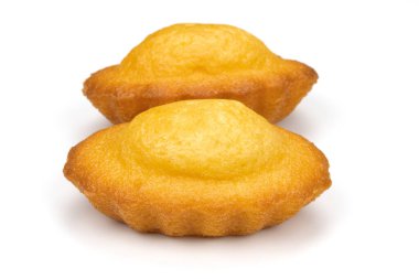 Madeleine 'ler beyaz arkaplanda izole edilmiş.