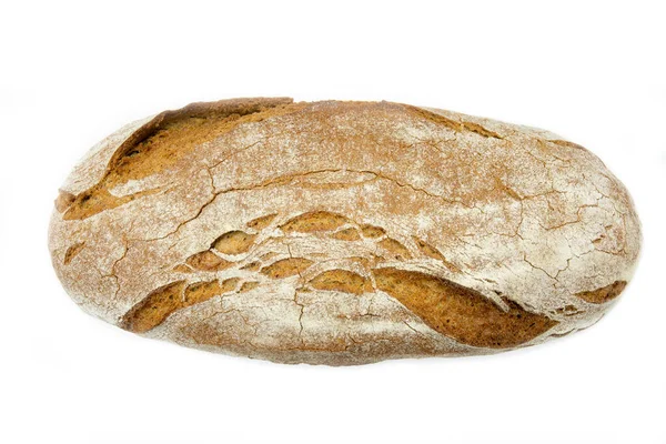 Chleb Mąki Wyizolowany Białym Tle — Zdjęcie stockowe