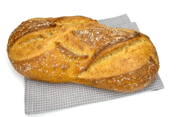 Vers Gebakken Brood Een Witte Achtergrond — Stockfoto