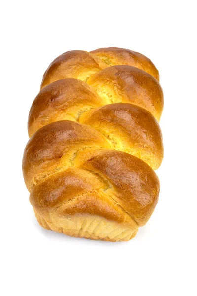 Beyaz Arkaplanda Izole Edilmiş Taze Ekmek — Stok fotoğraf