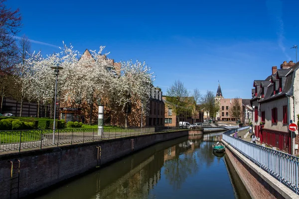 Stad Och Katedral Staden Amiens Frankrike — Stockfoto