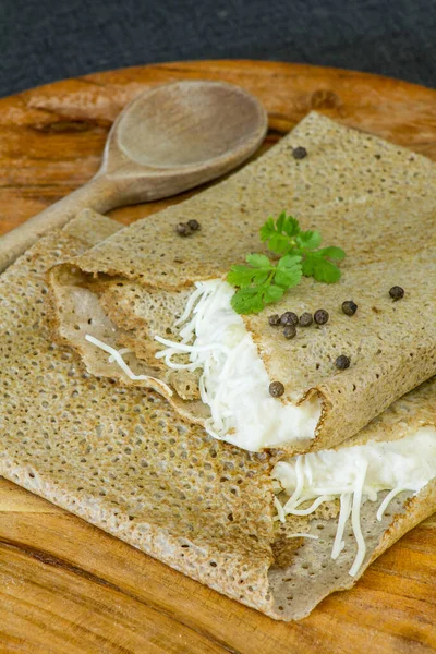 Deliciosos Panqueques Bretones Salados — Foto de Stock