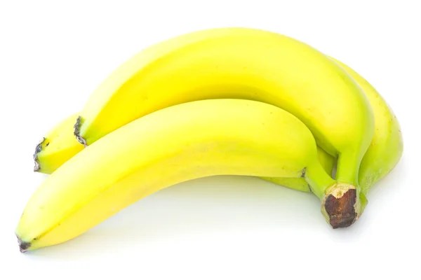 新鲜成熟香蕉 白色背景分离 — 图库照片