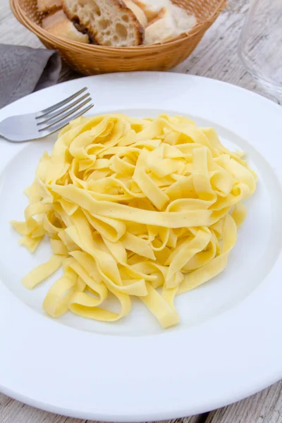 Pasta White Plate — Stock Photo, Image