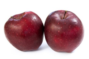 kırmızı elmalar beyaz arkaplanda izole edilmiş