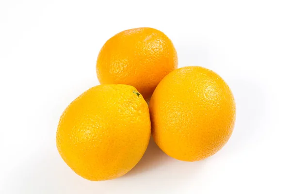 Fresh Ripe Oranges Isolated White Background — Stock Photo, Image