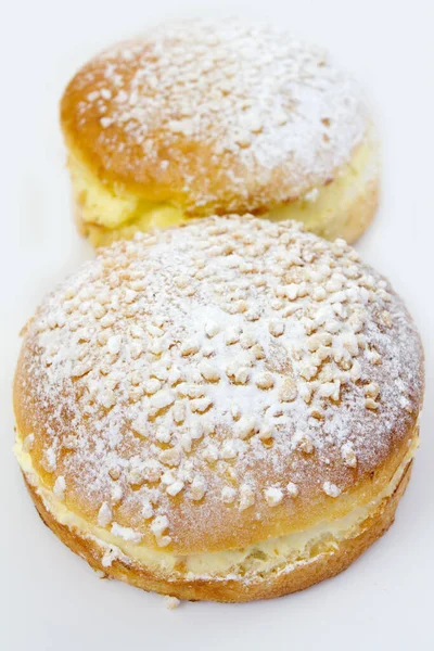 Hausgemachte Donuts Mit Puderzucker — Stockfoto