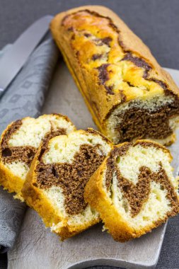 Lezzetli çikolatalı pasta.  