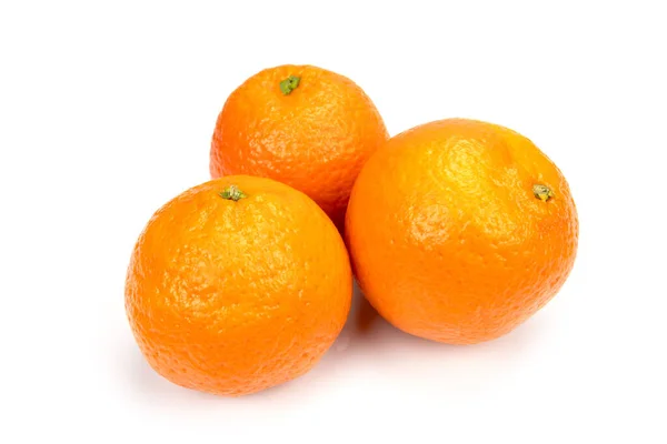 Fresh Tangerines Isolated White Background — Stock Photo, Image