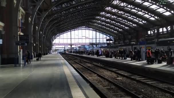 Flandern Station Byen Lille – Stock-video